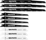 GRAPHITE Orrfűrészlap készlet, HCS, fémhez-fához, 10db (57T566)