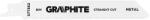GRAPHITE Orrfűrészlap, BIM, 14TPI, 152X19X0, 9mm, fémhez (57T562)