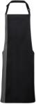 Premier Workwear Kétszínű kantáros szakácskötény - Fekete / sötétszürke (PR162-1000143322)