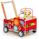ECOTOYS Walker din lemn - camion de pompieri