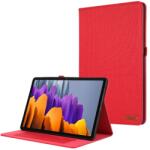  FABRIC Husă rabatabilă pentru Samsung Galaxy Tab S9 FE / Tab S10 FE / Tab S10 Lite roșu