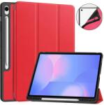  Capac articulat LEATHER pentru Samsung Galaxy Tab S10 FE+ roșu