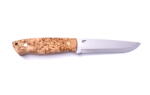 Brisa Brisa Trapper 115 Elmax Scandi / Stabilized Curly Birch / Sheath Bushcraft 115 (073-2071-1561)