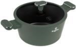 Berlinger Haus Oală cu capac 24 cm, 4.1L - Berlinger Haus Green Matte Collection BH 8201, verde, cu strat antiaderent din titan, design modern, compatibilă cu toate plitele