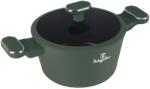 Berlinger Haus Oală cu capac 20 cm, 2.5L - Berlinger Haus Green Matte Collection BH 8200, verde, cu strat antiaderent din titan, design modern, compatibilă cu toate plitele