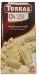TORRAS , Fehércsokoládé tábla, hozzáadottcukor nélkül, 75g