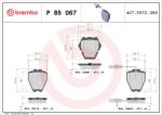 BREMBO Fékbetét készlet BREMBO P 85 067 for AUDI, SEAT, SKODA, VW (P 85 067)