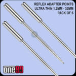 One 80 Dart hegy Reflex pointos, normál dart testbe való adapterrel, ONE80 6 db/szett, 32 mm hosszú