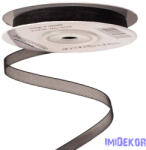  Organza szalag 6mm x 20m - Fekete