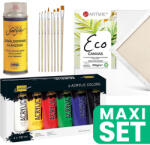  Alap festőkészlet ecsetekkel és fényes lakkkal