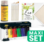  Alap festőkészlet ecsetekkel és matt lakkokkal