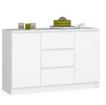 Artool Comoda, placa laminata, 3 sertare, 4 rafturi, alb, 120x40x77 cm GartenVIP DiyLine (381114-AK) Comoda