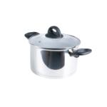 Genius Cerafit Steel Oala 20cm cu Capac din Sticla 35L Compatibila cu Inductie (A24679)