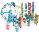 Teddies Магнитна пластмасова писта с топчета 80 бр. 16 топчета + аксесоари на батерии със светлина (00861448)