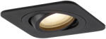 QAZQA 6 darabos, lekerekített, süllyesztett spotlámpa szett fekete GU10 50mm forgatható és dönthető IP44 - Alberto (109783)