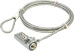 LogiLink CABLU securitate LOGILINK pt. notebook, slot standard, cifru cu patru discuri, 1.5m, cablu otel, NBS002 (timbru verde 0.8 lei) (NBS002)