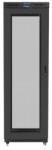 Lanberg 19 szabadon álló rack szekrény 47U/800X1000 perforált ajtó, lapraszerelt, LCD kijelző, fekete V2 (FF01-8047-23BL)