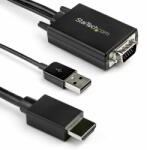 StarTech - 2 m-es VGA-HDMI átalakító kábel USB audio támogatással és tápellátással - VGA2HDMM2M (VGA2HDMM2M)