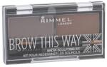 Rimmel Brow This Way szemöldökformázó paletta 2.4 g árnyék 002 Medium Brown