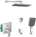 SANITINO - Set de duș cu baterie și corp încastrat Hansgrohe, accesorii kielle, crom SANI21HKK011 (SANI21HKK011)
