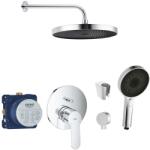 SANITINO - Set de duș cu baterie și corp încastrat Grohe, accesorii kielle, crom SANI21GKK015 (SANI21GKK015)