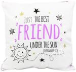 Nekupto díszpárna - "Csak a legjobb barát a nap alatt", 30x30 cm, pamut (NKDC6PLW005)