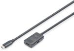 ASSMANN USB 3.0 Type C Hosszabbító Fekete 5m DA-73108 (DA-73108)