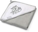 Babyono bambusz törülköző kapucnival 100 × 100 cm - szürke