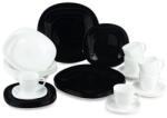 Mabadi Carine étkészlet 30db-os fekete-fehér (11570)