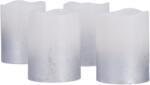Solight LED gyertya készlet, időzítő, 4 db, 6, 5 cm, ezüstszín (1v284)