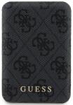 GUESS GUPB5FP4EMGK 4G Leather Metal Logo MagSafe Powerbank 15W 5000 mAh-Fekete