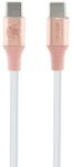 Guess GUCCLALRGDP Ebossed Logo Type-C-Type-C USB Kábel 3A 1.5 m-Rózsaszín