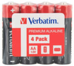 Verbatim ALKALINE BATTERY AA 4 PACK (SHRINK WRAP) (49501) - gtcomputers