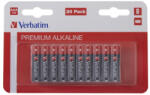 Verbatim ALKALINE BATTERY AAA 20 PACK (HANGCARD) (49876) - gtcomputers