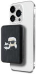 KARL LAGERFELD KLPB5FPGKSKCHK Karl&Choupette Head Pin MagSafe Powerbank 15W 5000 mAh-Fekete