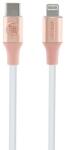 Guess GUCLLALRGDD Ebossed Logo Type-C-Lightning USB Kábel 3A 1.5 m-Rózsaszín