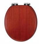 FERRO Lyra Diófa WC-ülőke, furnéros Mdf, lassan ereszkedik (8590309038405)