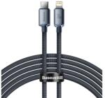 Baseus Crystal Shine Adatkábel Type-C-Lightning, 20W, PD Gyorstöltő 200 cm, Cipőfűző Fekete
