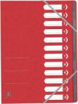 OXFORD Mapa carton pentru sortare cu 12 separatoare si index, elastic pe colturi, OXFORD Top File - rosu (OX-400116257) - pcone