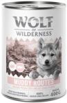 Wolf of Wilderness 6x400g Wolf of Wilderness Junior Expedition nedves kutyatáp - Muddy Routes - Szárnyas csirkével