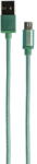 Grixx Cablu date GRIXX - Micro USB to USB, impletit, lungime 1m - verde (GRCAMUSBFGN01)
