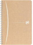 OXFORD Caiet cu spirala A5, OXFORD Touareg, 90 file-90g/mp, coperta carton reciclat, kraft/dungi ass - dict (OX-400141845)