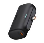 Baseus Compact Vésztöltő Type-C Aljzat 5000 mAh, 20W, PD Gyorstöltő, Type-C Csatlakozó + Type-C Kábel Fekete