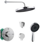 SANITINO - Zuhanyszett termosztáttal és rejtett testtel hansgrohe, kielle tartozékok, króm SANI21HKK002 (SANI21HKK002)