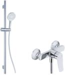 kielle Nefia - Zuhanyszett csapteleppel, rúddal, tömlővel és zuhanyfejjel, króm 20627SN110 (20627SN110)