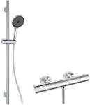 kielle Oudee - Zuhanykészlet termosztatikus csapteleppel, rúddal, tömlővel és zuhanyfejjel, króm 20602SNT30 (20602SNT30)