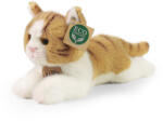 Rappa Plush pisica culcata maro-alb 20 cm ECO-FRIENDLY (240407)