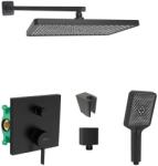 SANITINO - Zuhanyszett csapteleppel és Hansgrohe rejtett testtel, kielle kiegészítőkkel, matt fekete SANI21HKK406 (SANI21HKK406)