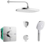 SANITINO - Zuhanyszett termosztáttal és Hansgrohe rejtett testtel, kielle kiegészítőkkel, króm SANI21HKK024 (SANI21HKK024)