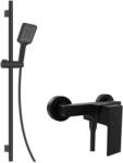 kielle Arkas I - Zuhanyszett csapteleppel, rúddal, tömlővel és zuhanyfejjel, matt fekete 10211SN14 (10211SN14)